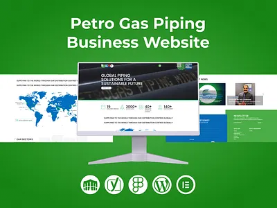 Petro Gas Piping Business Website attractive website business website graphic design landing page responsive website web design website design