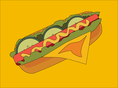 A Delicious Hot Dog design flat design graphic design illustration vector