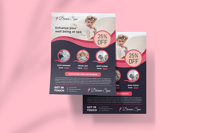 Dream Spa - Flyer Design brochure business corporate creative design digital fashion flyer graphic illustrator leaflet modern photoshop poster print professional spa