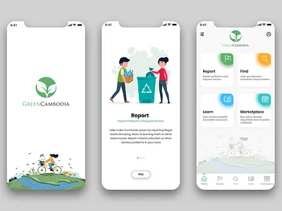 Environmental App app carbon design designs eco eco friendly environment environment app environment report environmental green mobile mobile app plastic report ui uidesign uiux ux