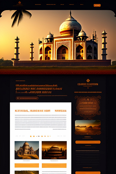 Beautiful landing page for steampunk travel to india website 3d animation app branding design graphic design illustration logo motion graphics ui ux uxui vector
