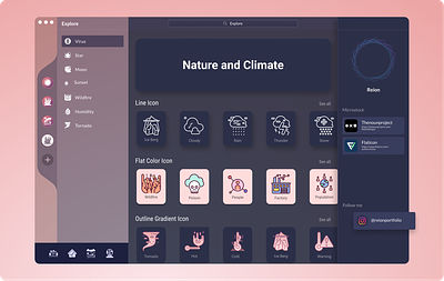 Nature and Climate climate icon icon set illustration nature ui vector