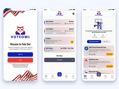 Democracy Voting App adaptation app democracy design designs election government ios app mobile mobile app political process ui uidesign uiux ux vote voting