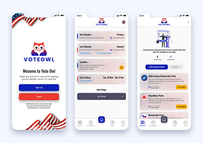 Democracy Voting App adaptation app democracy design designs election government ios app mobile mobile app political process ui uidesign uiux ux vote voting