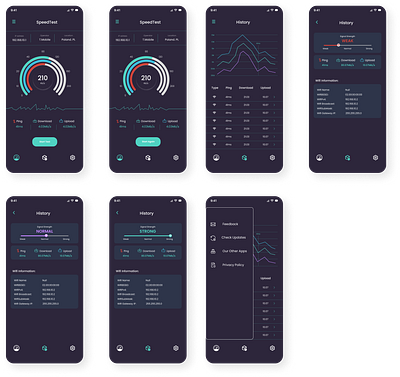 Wifi Tester Speed Test Internet app branding design graphic design illustration logo typography ui ux vector