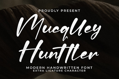 Mucqlley Hunttler - Modern Handwritten Font drawn