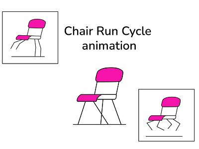 Chair Run Cycle animation animation branding graphic design motion graphics