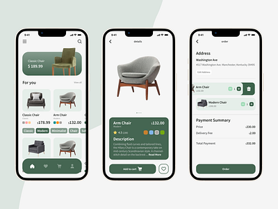furniture store mobile app android chair design figma furniture furniture shop furniture store ios mobile mobile app online shop shop sofa store ui ui ux design uiux user experience user interface ux