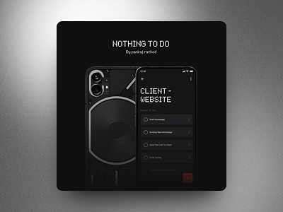 Nothing - To-do App | 30 min UI Challenge app design do list minimal nothing nothing phone to do app ui ux watchmegrow