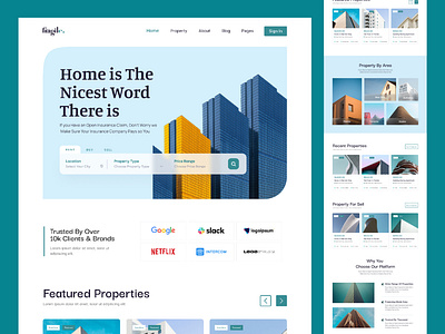 Real Estate Website Landing Page airbnb apartement architecture building buy house home page house landing page properties real estate real estate agency real estate website realestate rent house residence ui ux website design