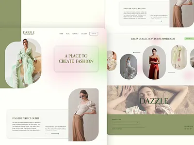 Dazzle - Fashion Website | UI UX blog website branding clean ecommerce fashion fashion website landing page latest minimal mobile design professional trends trendy typography ui ui ux ux web design website website design
