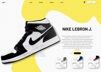 UI/UX Design for landpage of Nike Jordans 3d animation app branding design graphic design illustration logo motion graphics typography ui ux vector web designing