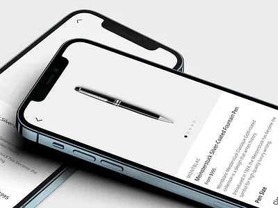 Product Detail Page - Montblac design mobile app ui ux