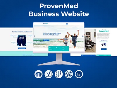 ProvenMed Business Website attractive website design illustration responsive website ui web design website design