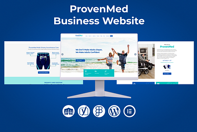 ProvenMed Business Website attractive website design illustration responsive website ui web design website design