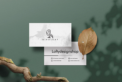 birdleaf branding business card graphic design logo