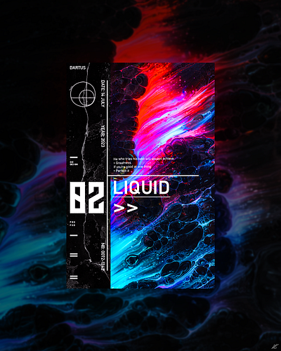 LIQUID POSTER abstract design figma graphic design liquid mishko photoshop poster poster design text typography
