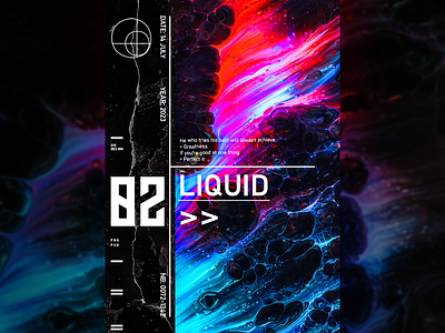 LIQUID POSTER abstract design figma graphic design liquid mishko photoshop poster poster design text typography
