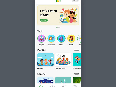 Young Children Education Colorful App abc app app design design designs education education app ios kid kid books kid edcation kids learning mobile story tell ui uidesign uidesigns uiux ux