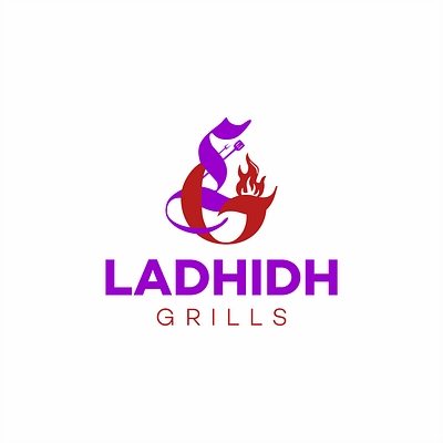 Ladhidh grills branding bussines company design graphic design illustration logo ui