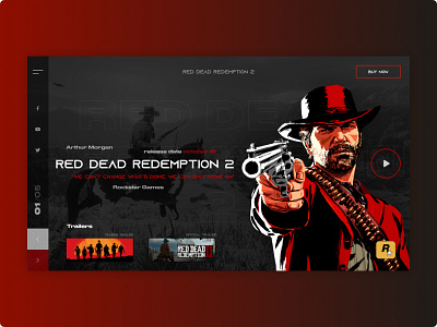 Red Dead Redemption 2 app branding design graphic design minimal typography ui ux