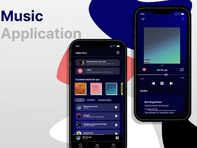 Music Application UI branding dailyui design figma minimalist mobile music ui uiux