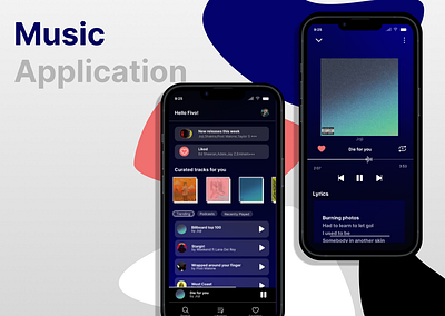 Music Application UI branding dailyui design figma minimalist mobile music ui uiux