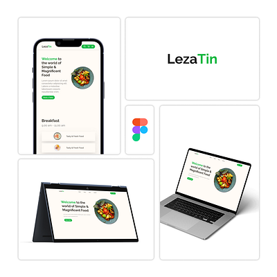 Lezatin - Food Landing Page figma frontend landing page responsive design ui