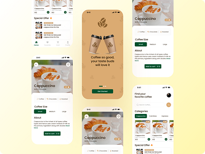 The Coffee Shop app design ui ux