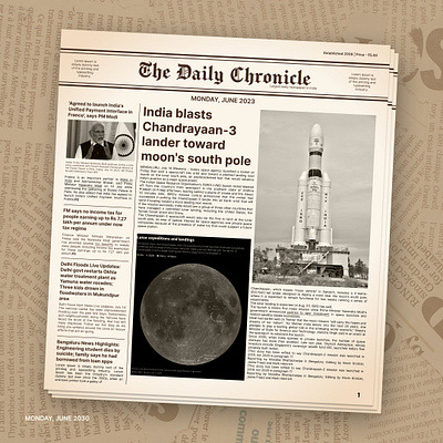 Redesign the front page of a newspaper."🗞️ 📰 graphic design