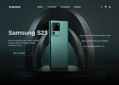 Samsung S23 Demo black branding elite graphic design green phone samsung smarthphone technologies ui