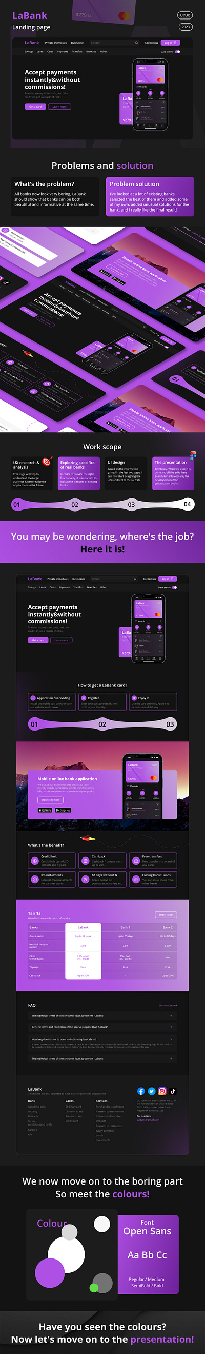 LaBank - Bank Landing bank banking graphic design landing purple ui ux web webdesign