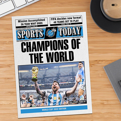 Newspaper front page design argentina design fifa football front page illustration newspaper ui world cup