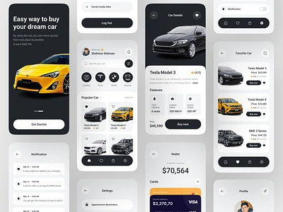 Car Shop Mobile App car car app car rental app car shop ecommerce graphic design luxury car shop mobile app mobile ui product app rental riding shahinurstk02 shop page store transport ui visual design uidesign ux design website