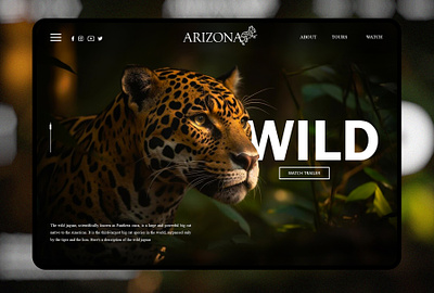 Arizona - The Only One Landing Page arizona fandreynafi homepage jaguar landingpage website website design