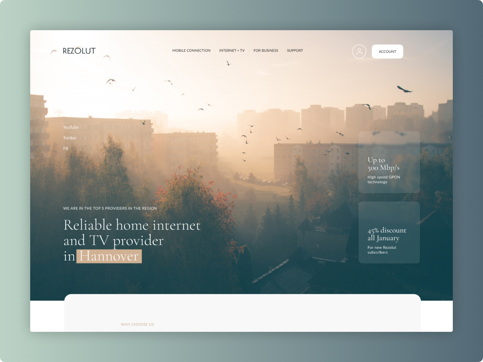 Internet and TV Provider app branding design graphic design minimal typography ui ux web website