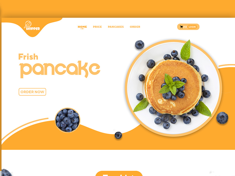 Pancake Landing Page Design by Wajeeh Ahmad on Dribbble