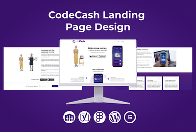 CodeCash Landing Page Design attractive website business website design graphic design illustration landing page responsive website web design website design