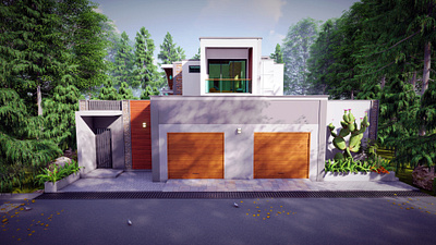 Modern Home I architectural design exterior modern roofhidden