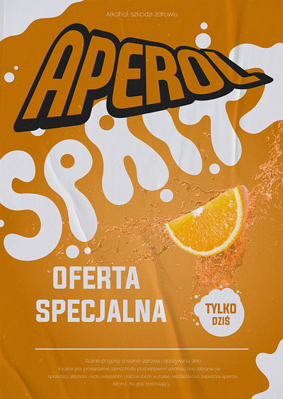 Aperol Poster design graphic design illustration poster typography vector
