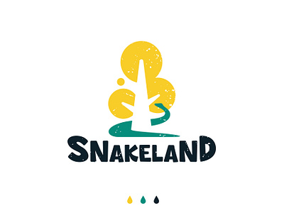 SnakeLand branding graphic design land logo plant snake tree