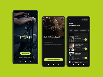 FitGrip - CrossFit mobile app UI crossfit fitness ui ux