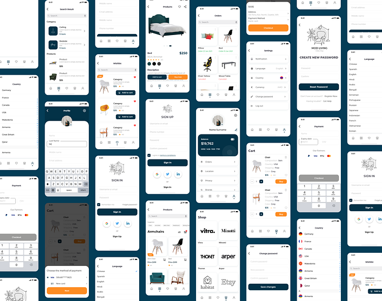 Furniture app by Greta on Dribbble