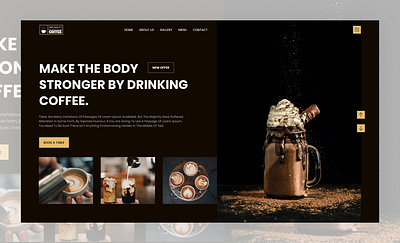 Coffee UI Design branding coffee coffee shop figma landing page ui