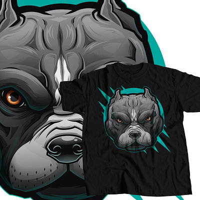 American Bully Vector adobe illustrator animals apparel art artist clothing graphic design illustration vector