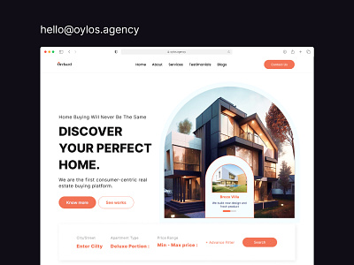 Orchard Real Estate Landing Page Design animation branding design graphic design landing page motion graphics real estate branding ui ui design uiux web design web template