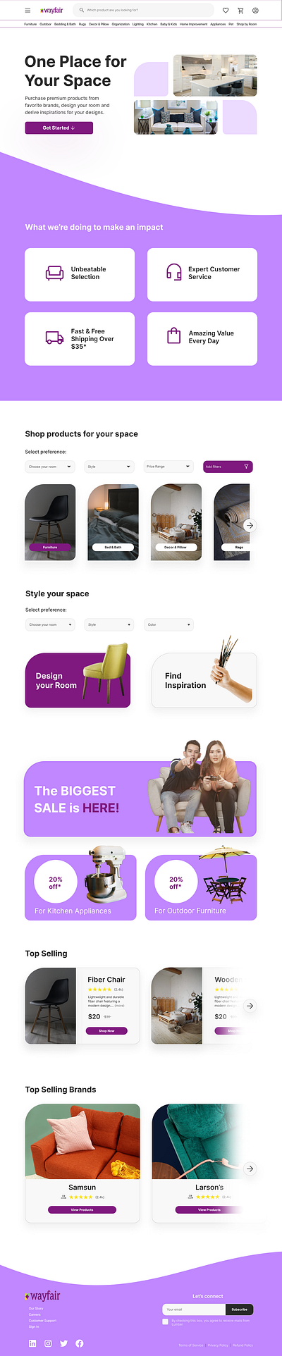 Wayfair Website Redesign branding figma graphic design ui userexperience userfriendly ux website