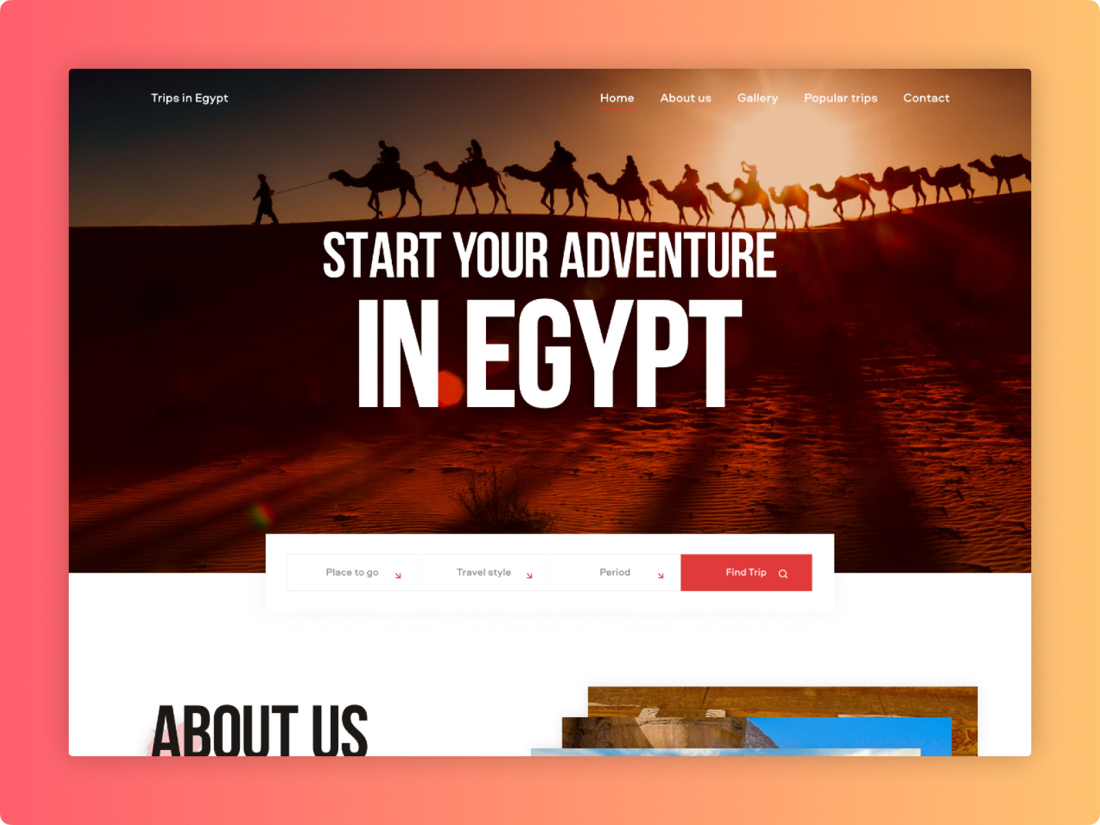 Start Your Adventure in Egypt app branding design graphic design illustration logo minimal typography ui ux web website