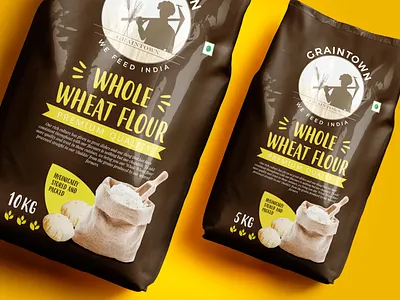 Whole Wheat Flour Packaging Design aata packaging aata packaging design best packaging design agency best packaging design company brand design expandbuzz flour flour bag packaging flour packaging flour packaging design flour pouch flour pouch packaging food packaging design graphic design packaging packaging design packaging design agency product packaging design wheat flour