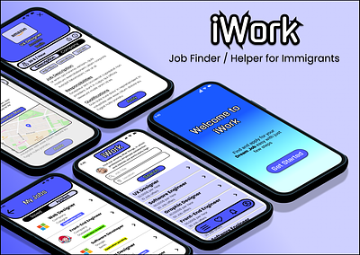 iWork - Job Finder // UX Case Study app figma product design ui design ui ux ux case study ux research